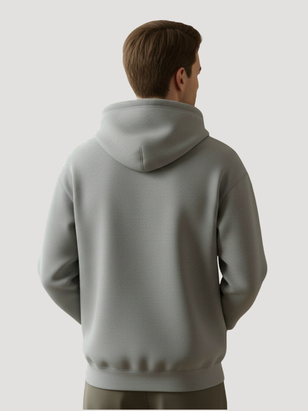 STYLEOX Men’s Graphic Printed Hoodie – “Never Surrender” | Grey