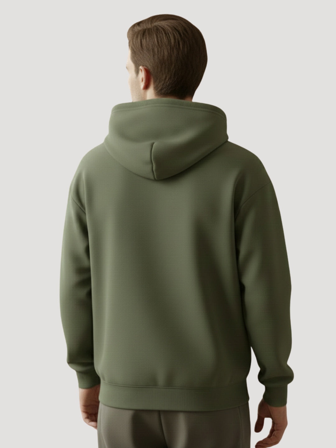 STYLEOX Men’s Graphic Hoodie – “Money Friend Forever” | Olive Green