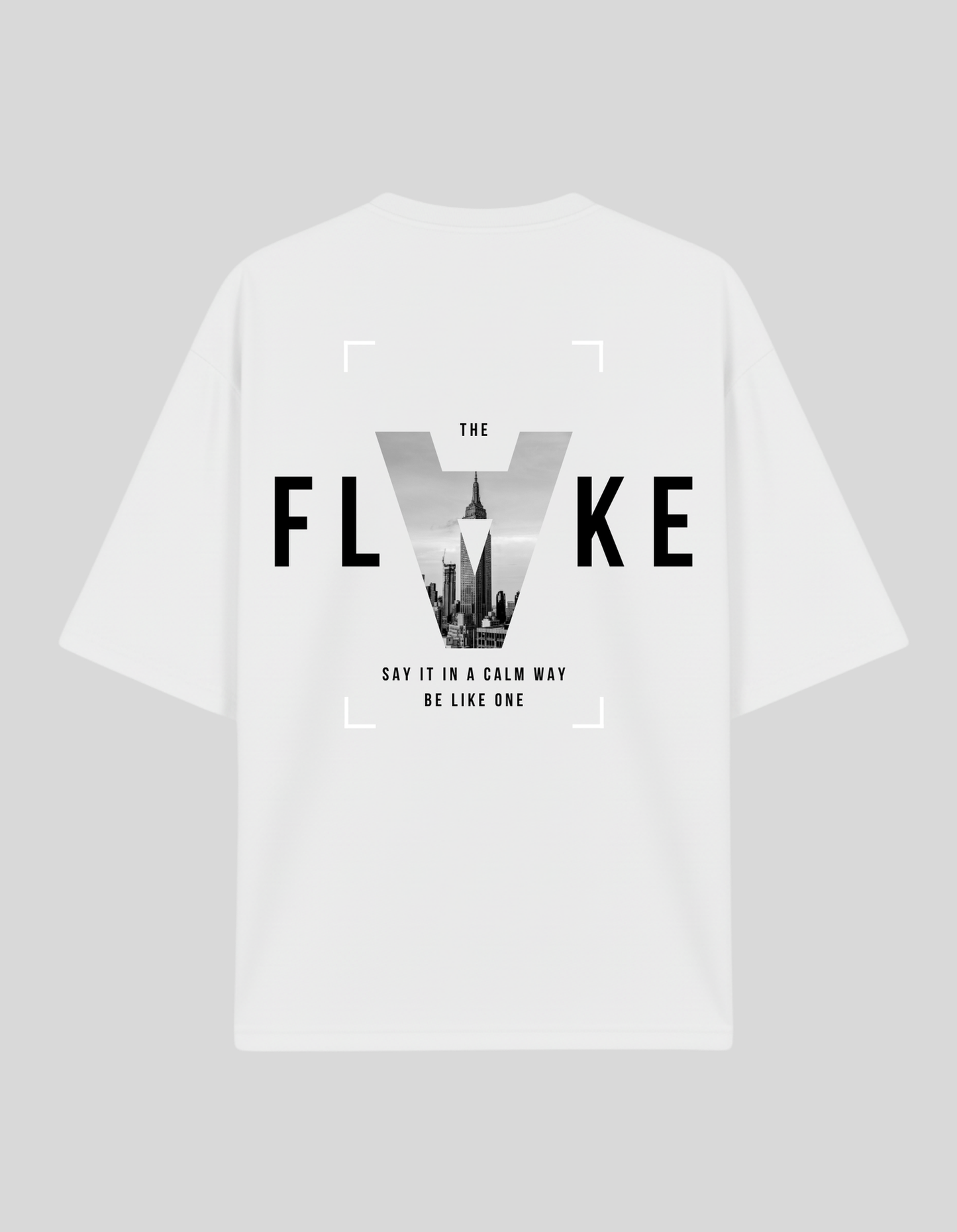 Unisex White Cityscape Graphic Printed Pure Cotton Oversized T-shirt