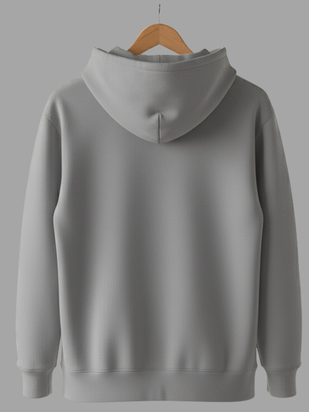 Unisex Grey Signature Bull Logo Printed Woolen Hoodie