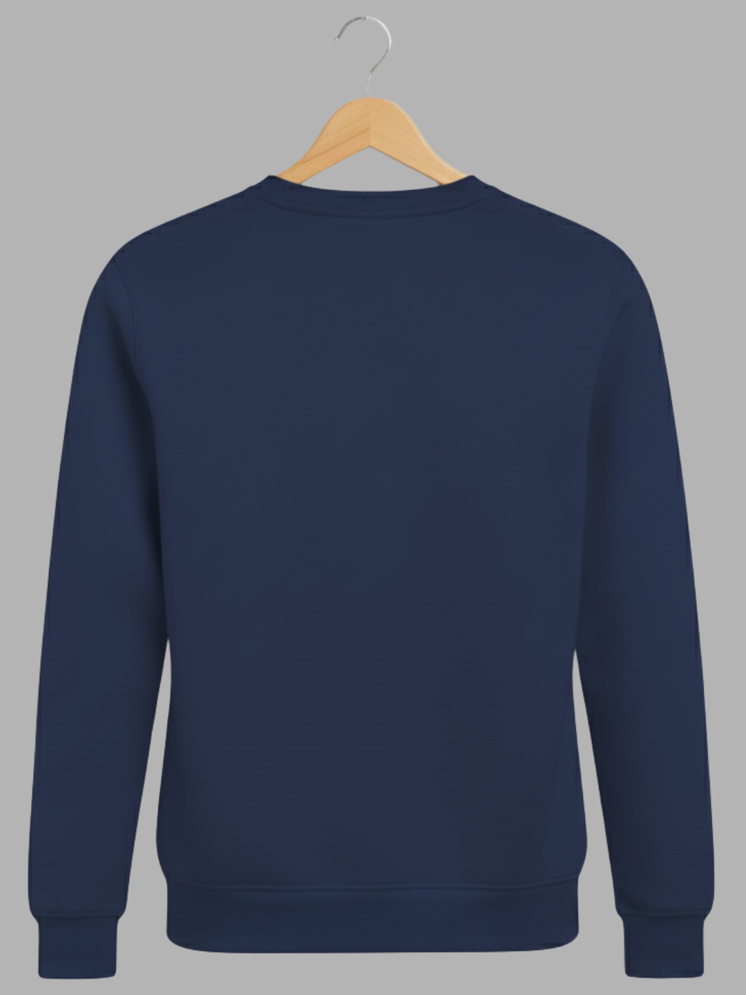Navy Blue The Flake Cityscape Graphic Printed Woolen Sweatshirt