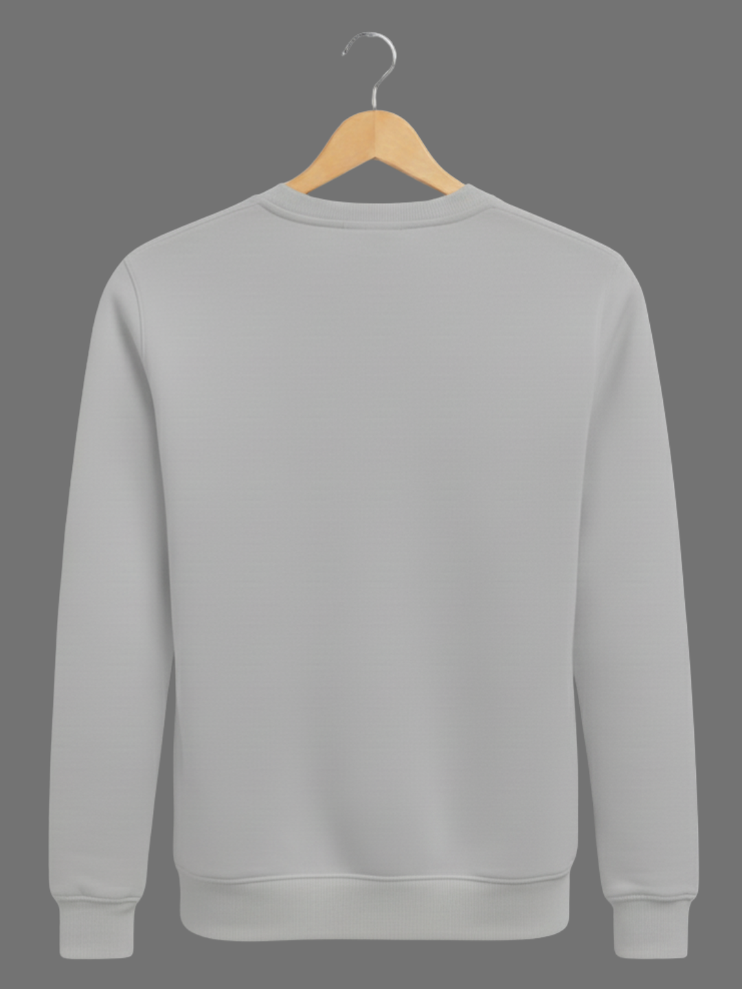 Grey Never Look Back Typography Printed Woolen Sweatshirt