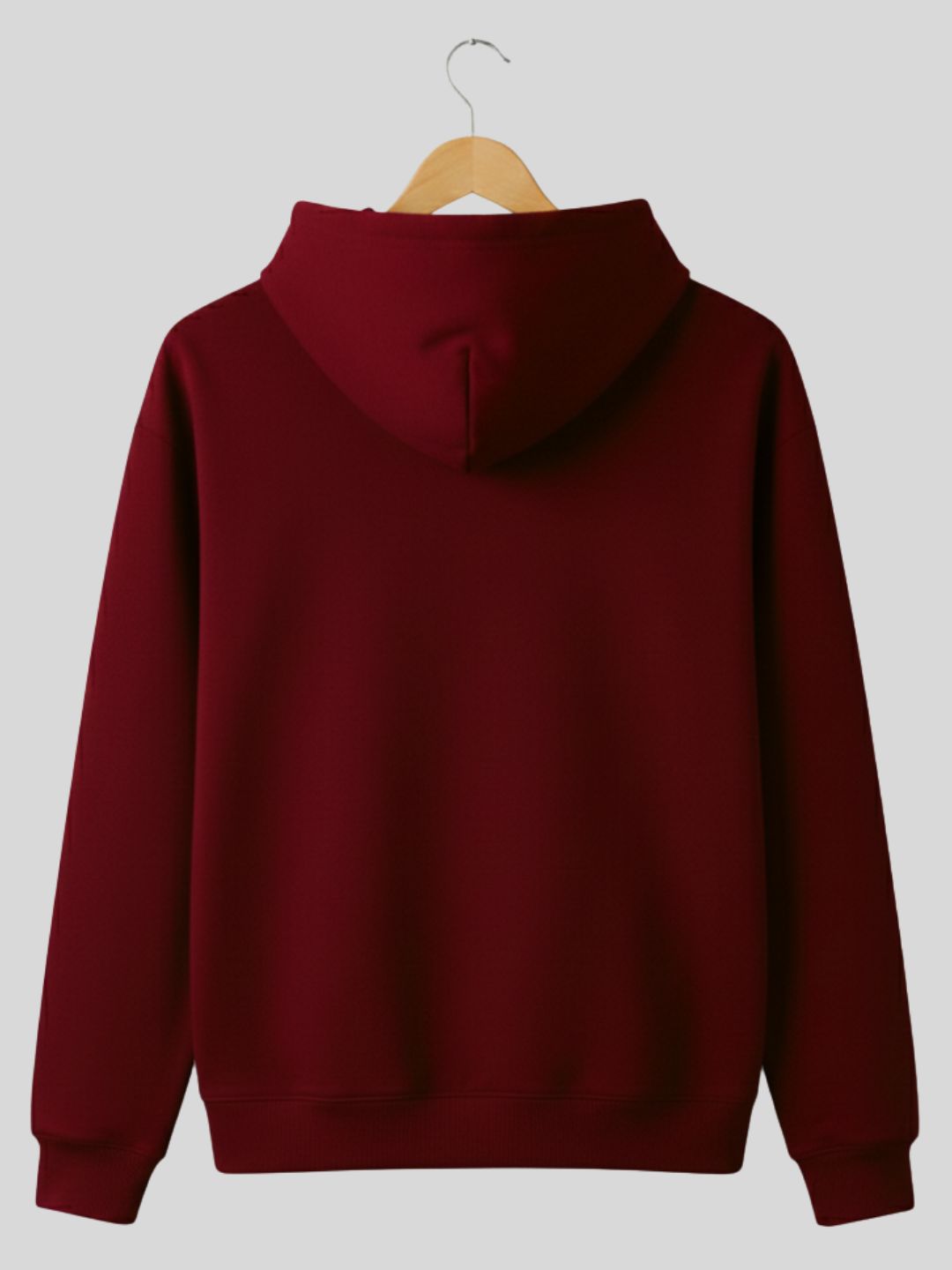 Styleox Unisex Maroon "Stay Simple" Typography Printed Regular Fit Hoodie