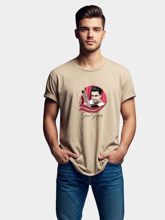Custom Printed Round Neck T-Shirt – Premium Cotton Casual Tee