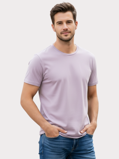 Custom Printed Round Neck T-Shirt – Premium Cotton Casual Tee