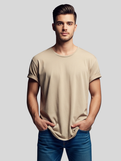 Custom Printed Round Neck T-Shirt – Premium Cotton Casual Tee