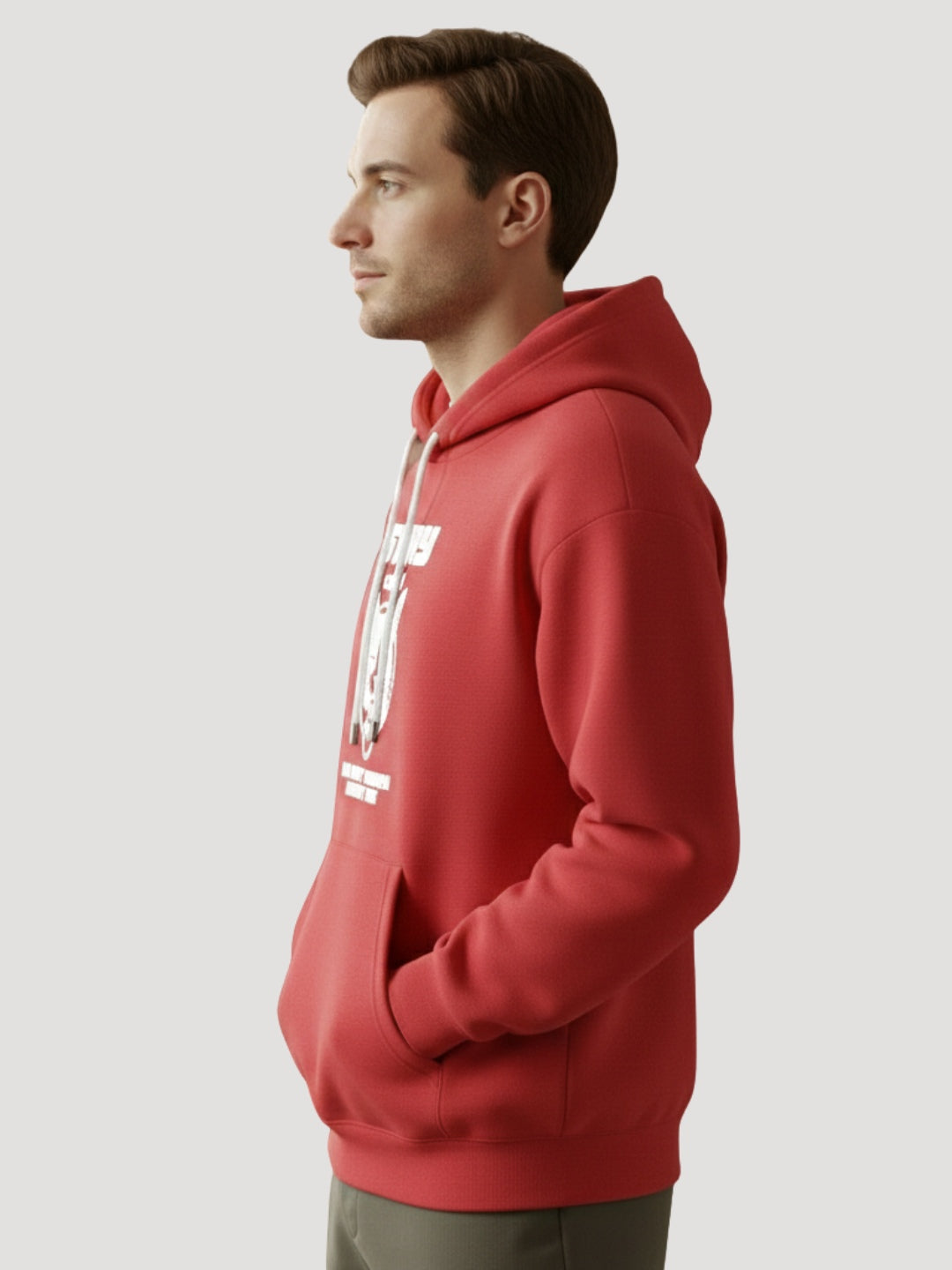 STYLEOX Men’s Graphic Hoodie – “Stay Cool Cat” | Red
