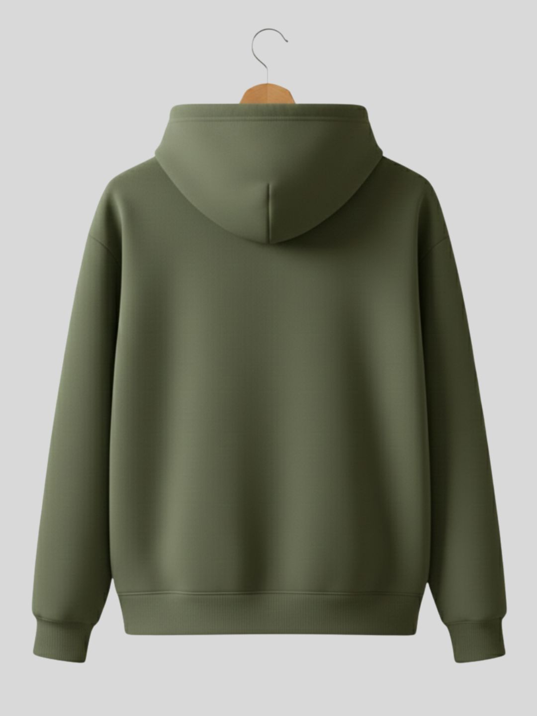 Styleox Unisex Olive Green "Authentic Lifestyle" Printed Regular Fit Hoodie