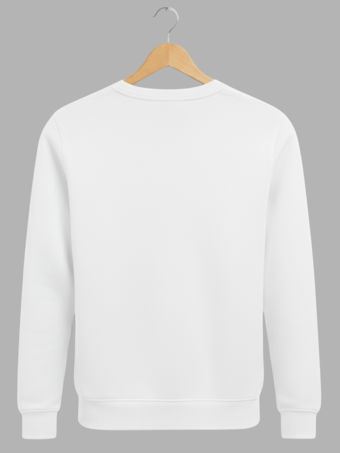 White Authentic Lifestyle Woolen Sweatshirt
