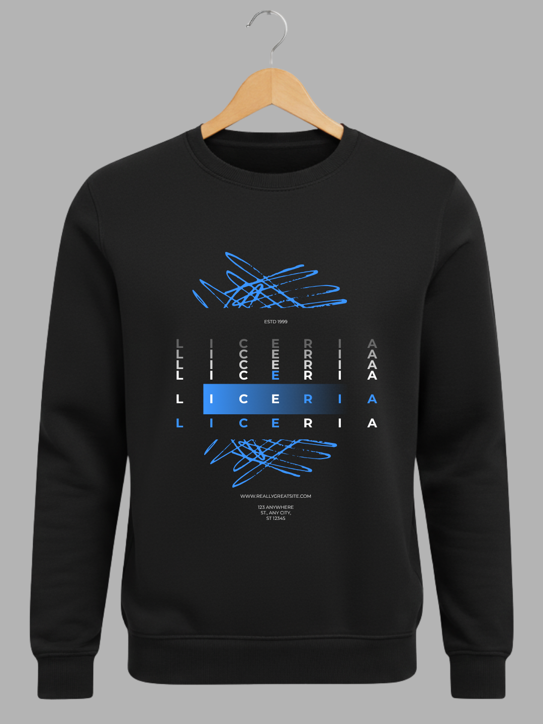 Black Legendary Dragon Graphic Printed Woolen  Sweatshirt