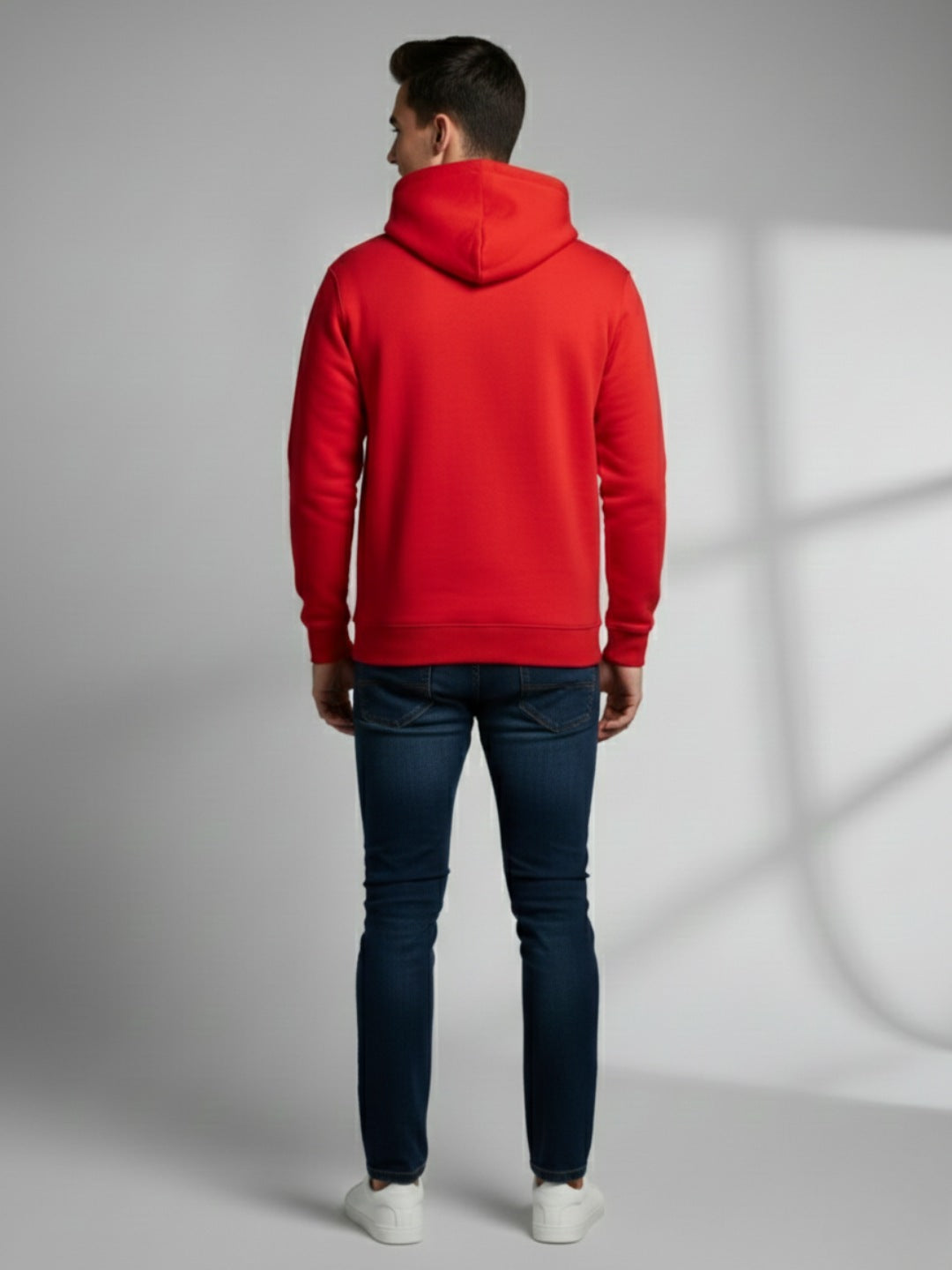 Styleox Unisex Red "Positive Energy" Typography Printed Regular Fit Hoodie