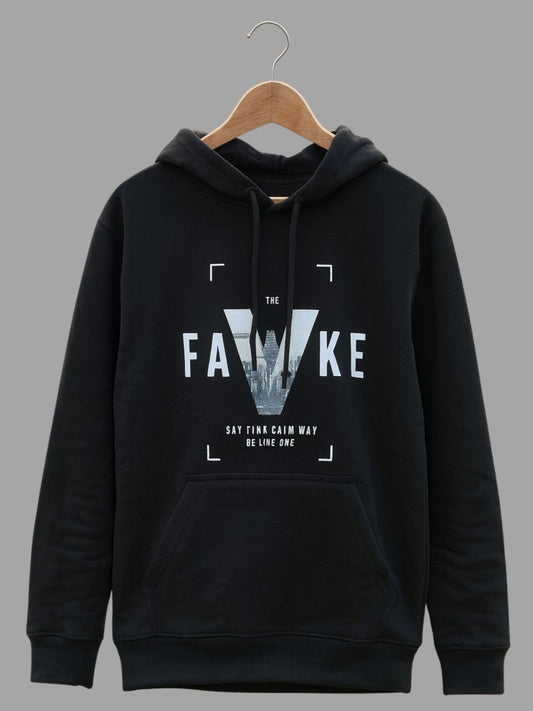 STYLEOX Urban “FAWKE” Printed Hoodie – Black For Men & Women